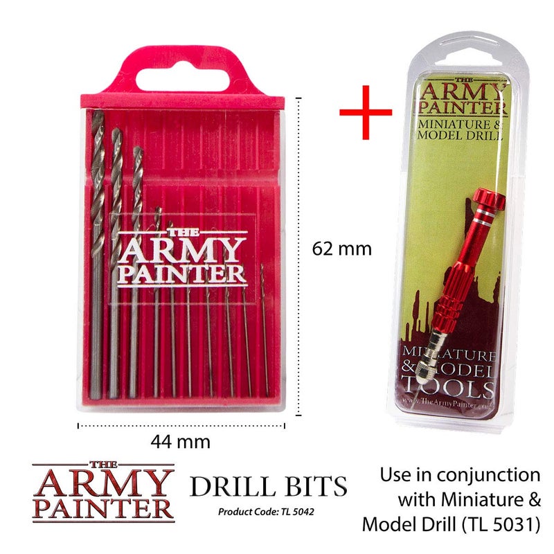 The Army Painter, Miniature & Model Drill - Pin Vise Hobby Drilling with Three Bits for Tabletop Roleplaying, Boardgames, and Wargames Miniature Modelling (Drill Bit Set) - Image 2